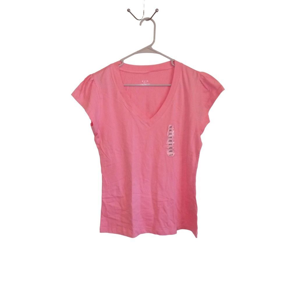 NWT Evie Pink Pima Cotton everyday Tee‎